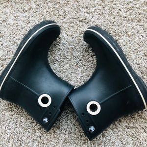 Crocs Women's Jaunt Shorty Boot Black Rain Boot Size‎ 8.5-9 (see description)